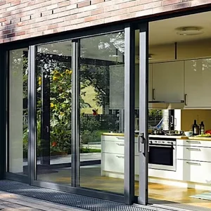 AS2047 Modern Aluminum Alloy Sliding Door with Silent Glass for Kitchen and Living Room