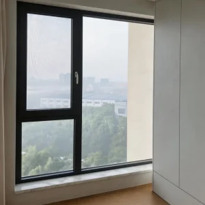 AS2047 Soundproof Impact-Resistant Double-Tempered-Glass Aluminum Narrow-Frame Casement Window with Flyscreen
