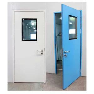Airtight GMP Standard Revolving Cleanroom Steel Door, Single or Double
