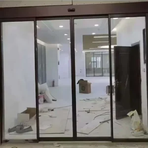 Aluminium Alloy Framed Tempered Glass Automatic Sensor Sliding Door for Offices, Hotels, Exhibition Halls, and Shops