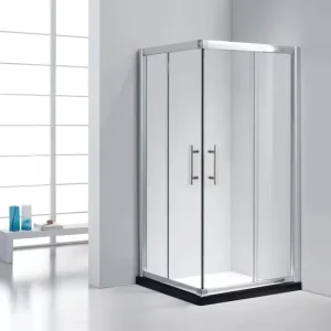 Aluminium Alloy Shower Cabinet Tempered Glass Hotel Apartment Bathroom Sliding Frameless Shower Door
