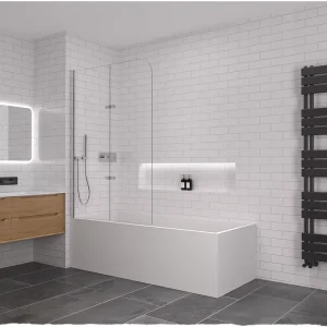 Aluminium Frameless Tempered Glass Rotating Shower Door