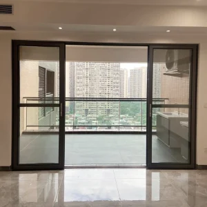 Aluminium Glass Balcony Sliding Door, Soundproof and Waterproof, for Villa or Apartment Exterior