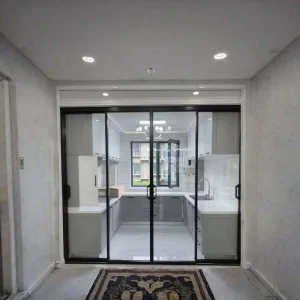 Aluminium Kitchen And Living Room Sliding Door With Aluminium Frame And Waterproof Glass