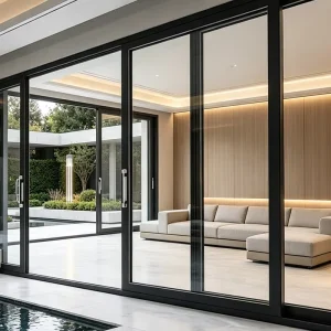 Aluminium Sliding Patio Doors with 12mm Glass