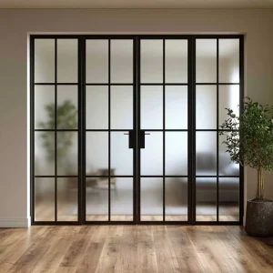 Aluminium Thermal Break Energy-Efficient Soundproof Glass Swing Doors