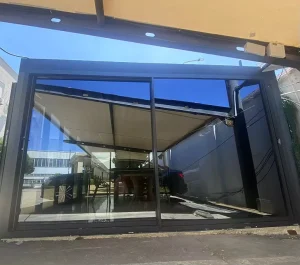Aluminum 188 Series Thermal Break Panoramic Sliding Door with 3-Guide-Rail System