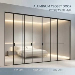 Aluminum Alloy 6063-T5 Triple Action Sliding Door for Balcony