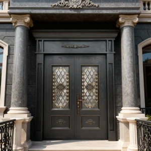 Aluminum Alloy Anti-Theft Swing Entry Security Door for Exterior Use, Villa Main Door