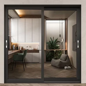 Aluminum Alloy Classic Sliding Door with Thick Soundproof Large Glass for Living Room, Garden and Balcony, Factory Custom