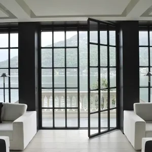 Aluminum Alloy Double Glass Interior Casement French Door for Patio, Bathroom, Bedroom, and Hotel Use with Waterproof Finish