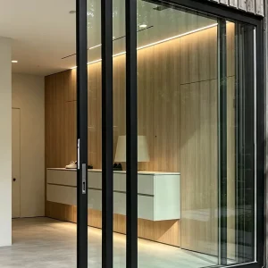 Aluminum Alloy Double-Glass Sliding Door for Display Cabinets