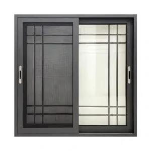 Aluminum Alloy Double-Glazed 3-Track Sliding Window for Home Office and Kitchen