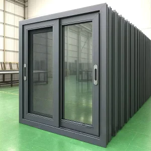 Aluminum Alloy Double-Glazed Slim Horizontal Sliding Window for Prefabricated Housing