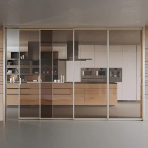 Aluminum Alloy Double-Glazed Thermal-Insulated Lifting Sliding Door for Garden Living Room