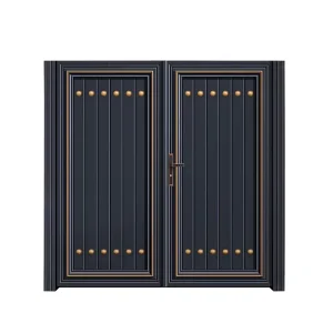 Aluminum Alloy Double Swing Gate Single Entry Door for Villa Courtyard