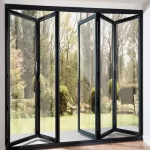 Aluminum Alloy Folding Entrance Door, Space-Saving, Japanese Style