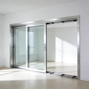 Aluminum Alloy Frame Interior Double Mirror Glass Sliding Door for Balcony