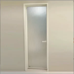 Aluminum Alloy Glass Bathroom Door Tempered Privacy Glass Interior Swing Toilet Door Rustproof
