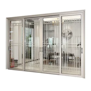 Aluminum Alloy Glass Sliding Door with Thermal Break Design for Interior Use