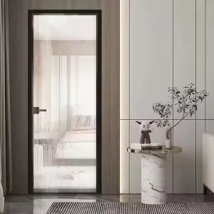 Aluminum Alloy Glass Swing Door with Sound Insulation, Silent Opening, Buffer, and Shock Absorption