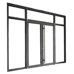 Aluminum Alloy Narrow Edge Glass Swing Door Hidden Frame Design High End Club Entrance Door