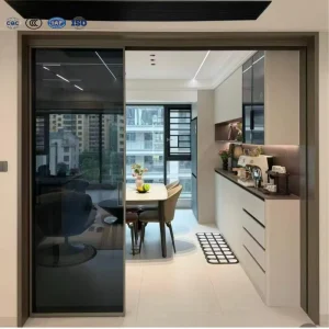 Aluminum Alloy Narrow Frame Sliding Glass Door Modern Minimalist Soundproof Waterproof Patio Door for Balcony Kitchen Villa