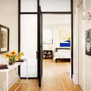 Aluminum Alloy Narrow Frame Swing Door for Kitchen and Bathroom