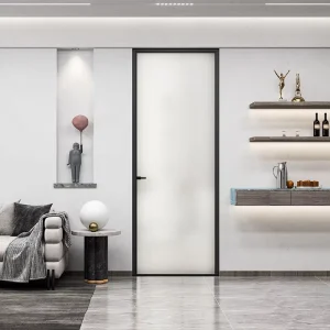 Aluminum Alloy Narrow-Sightline Glass Door Moisture-Resistant with 5-Year Warranty