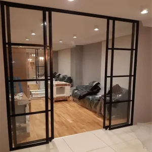 Aluminum Alloy Panel and Glass Balcony Sliding Door for House