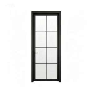 Aluminum Alloy Single-Leaf Shower Door with Tempered Glass for Bathroom Toilet