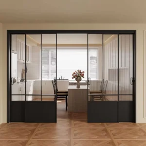 Aluminum Alloy Sliding Door Custom Size Modern Style for Home Villa Balcony