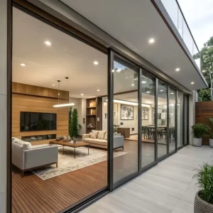 Aluminum Alloy Sliding Door, Hospital Grade, Double-Glazed Tempered Glass, Sound Insulation, Wine Cellar and Hotel