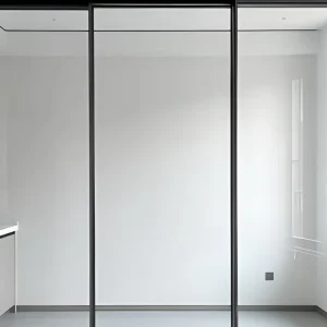 Aluminum Alloy Sliding Door with Double Glazing Tempered Glass for Kitchen and Living Room Partition