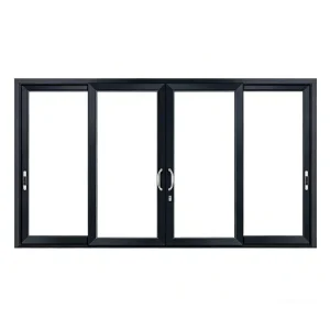 Aluminum Alloy Sliding Door with Tempered Glass, for Villa, Garden, Hotel, or Commercial Use