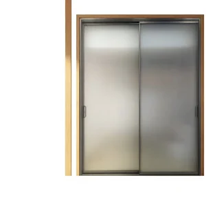 Aluminum Alloy Sliding Partition Doors Double Glazing Tempered Glass Minimalist Design Very Narrow Frame for Interior Use Living
