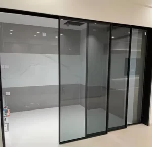 Aluminum Alloy Sliding Patio Door System, Flush Exterior, Double-Glazed Tempered Glass, Waterproof
