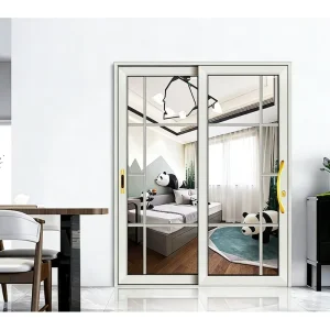 Aluminum Alloy Sliding Patio Door with Tempered Glass for Modern Houses and Resorts