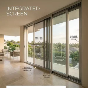 Aluminum Alloy Space-Saving Horizontal Swing Design for Balcony and Corridor