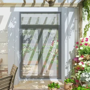 Aluminum Alloy Swing Door, Modern Minimalist Design, Soundproof Glass, for Living Room, Balcony, Garden, Factory Direct & Custom