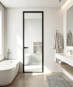 Aluminum Alloy Swing Door with 16mm Visible Panel and 8mm Standard Single Panel