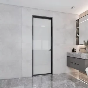 Aluminum Alloy Swing Door with Glass Panel for Kitchen, Bathroom, Bedroom
