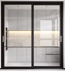 Aluminum Alloy Tempered Glass Sliding Door for Kitchen