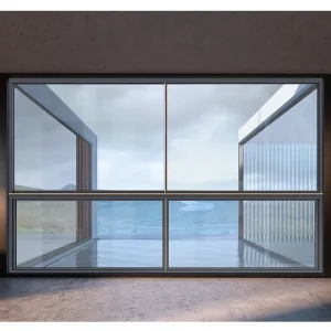 Aluminum Alloy Thermal-Break Double-Glazed Horizontal Sliding Window for Kitchen, Apartment, Villa, School, and Hotel