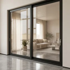 Aluminum Alloy Thermal Break Sliding Door with Sound Insulation and Tempered Glass