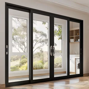 Aluminum Alloy Thermal Insulated Low-E Glass Patio Sliding Door with Sound Insulation and Warranty