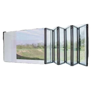 Aluminum Alloy Ultra Narrow Frame Energy Efficient Folding Sliding Door Thermal Insulation for Kitchen Bathroom Bedroom Use