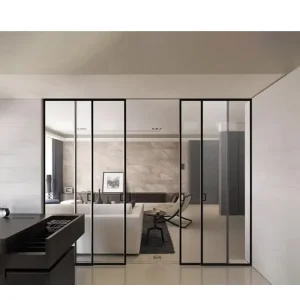 Aluminum Alloy Veranda Sliding Door with Tempered Glass for Kitchen and Dining