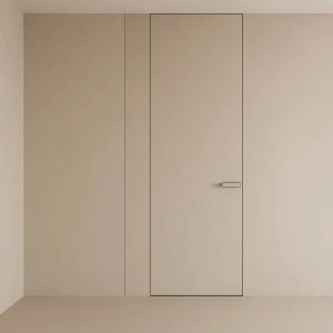 Aluminum Alloy Water-Resistant Flat Solid Door with Invisible Frameless Narrow Edge for Bedroom