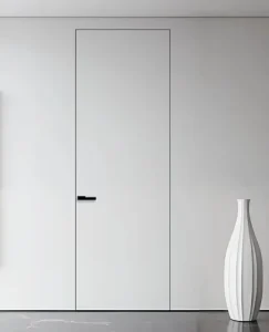 Aluminum Alloy Water-Resistant Minimalist Invisible Swing Door for Interior Living Rooms Apartments and Hotels